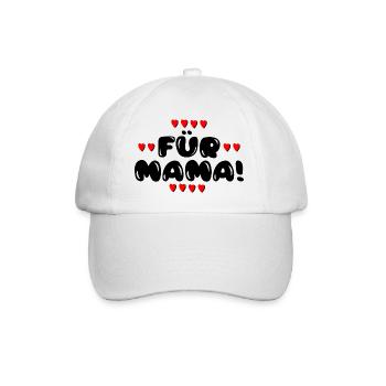 Für Mama - Muttertag - Geburtstag MAMI Geschenk - Baseballkappe - Weiß/Weiß - Vorne