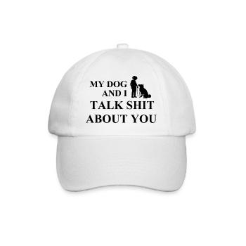 Hund Dog - Baseballkappe - Weiß/Weiß - Vorne