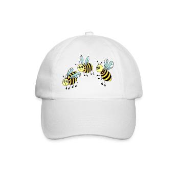 Bienen - Baseballkappe - Weiß/Weiß - Vorne