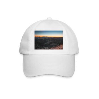Couleurs du coucher de soleil sur la chaîne de montagnes Agrafa en Grèce - Casquette classique - blanc/blanc - Devant