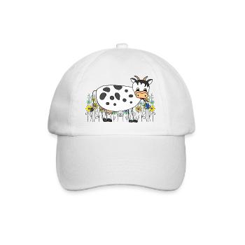 Cow - Baseball Cap - white/white - Front