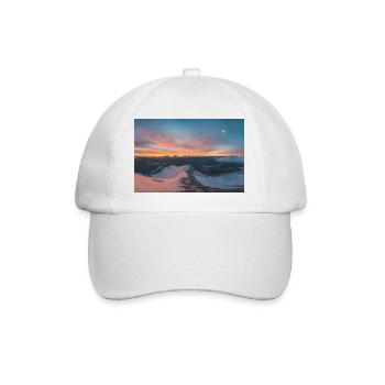 Lever de soleil alpin sur les montagnes Agrafa - Casquette classique - blanc/blanc - Devant