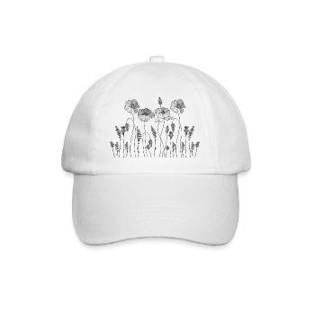 Flowers - Baseball Cap - white/white - Front