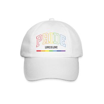 LGBTQ+ Stolz. Liebe ist Liebe - Baseballkappe - Weiß/Weiß - Vorne