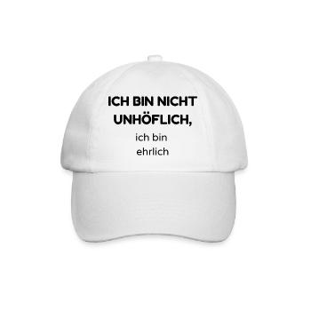 unhöflich2 - Baseballkappe - Weiß/Weiß - Vorne
