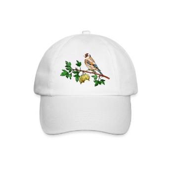 Bunter Vogel - Baseballkappe - Weiß/Weiß - Vorne