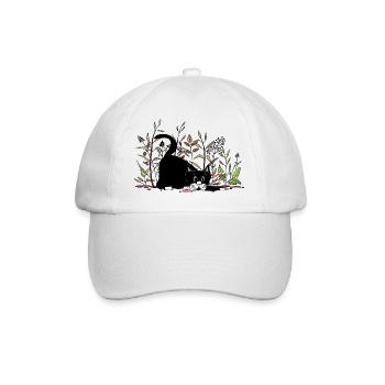 Cat - Baseball Cap - white/white - Front