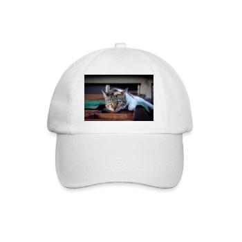 Die Katze - Baseballkappe - Weiß/Weiß - Vorne