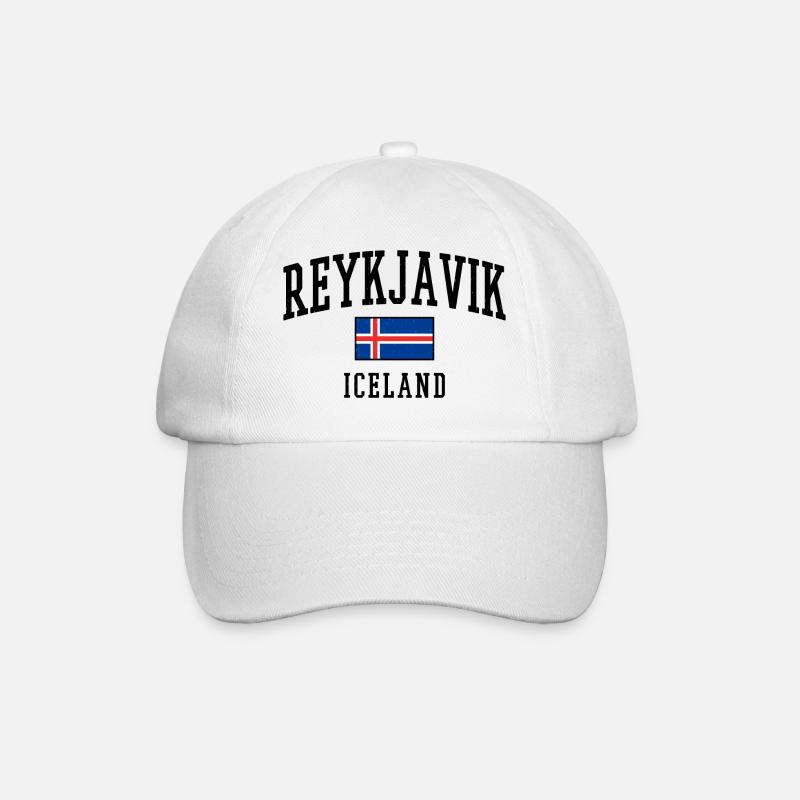 Nordischer Blaurot-Weiß Kreuzblick - Baseballkappe - Weiß/Weiß