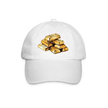 Lingots d’or - style de vie et réussite financière - Casquette classique - blanc/blanc - Devant