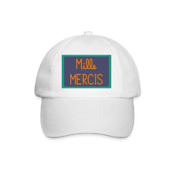 MERCI. MAÎTRESSE. MAÎTRE. MERCI MAÎTRESSE - Casquette classique - blanc/blanc - Devant