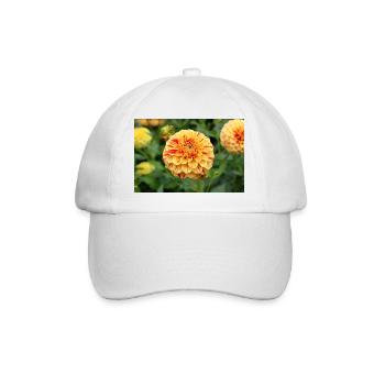 Yellow Dahlia Blossom Flower Poster - Baseball Cap - white/white - Front