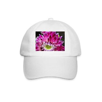 pink dahlia blossom pink flower poster - Baseball Cap - white/white - Front