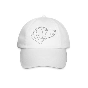 Rhodesian Ridgeback - Baseballkappe - Weiß/Weiß - Vorne