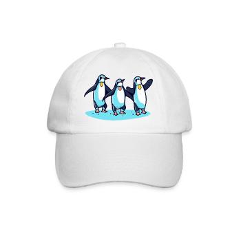 Penguins celebrate - Baseball Cap - white/white - Front