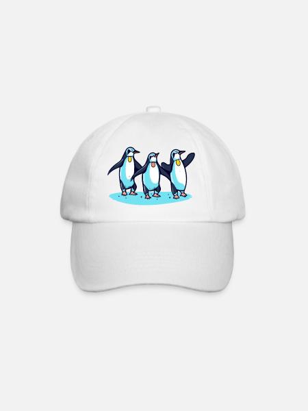 Pinguine feiern - Baseballkappe - Weiß/Weiß