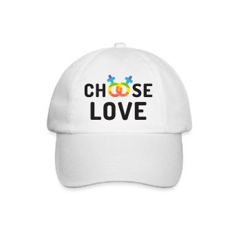 Pride Month LGBT - Liebe - Baseballkappe - Weiß/Weiß - Vorne