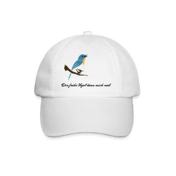 Der frühe Vogel kann mich mal - Baseballkappe - Weiß/Weiß - Vorne