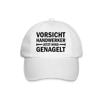 Handwerker Handyman Handwerk Werkzeug Baustelle - Baseballkappe - Weiß/Weiß - Vorne