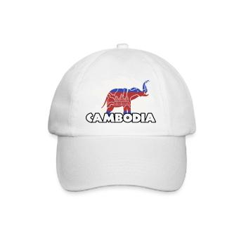 Cambodge Temple Khmer Vintage Palmiers I Cadeau - Casquette classique - blanc/blanc - Devant