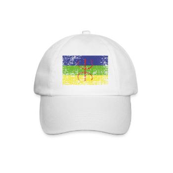 design original drapeau amazigh - Casquette classique - blanc/blanc - Devant