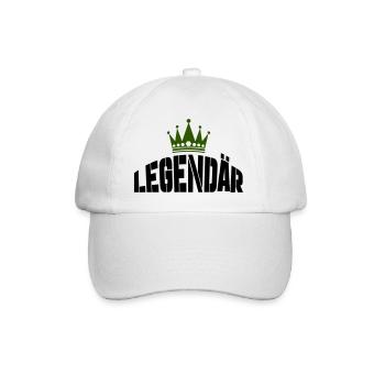 legendär - Baseballkappe - Weiß/Weiß - Vorne