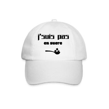 J'suis pas en sucre - Casquette classique - blanc/blanc - Devant