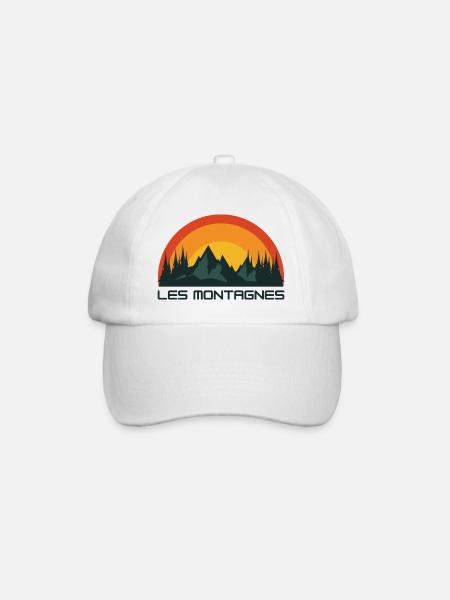 The Mountains. - Baseball Cap - white/white