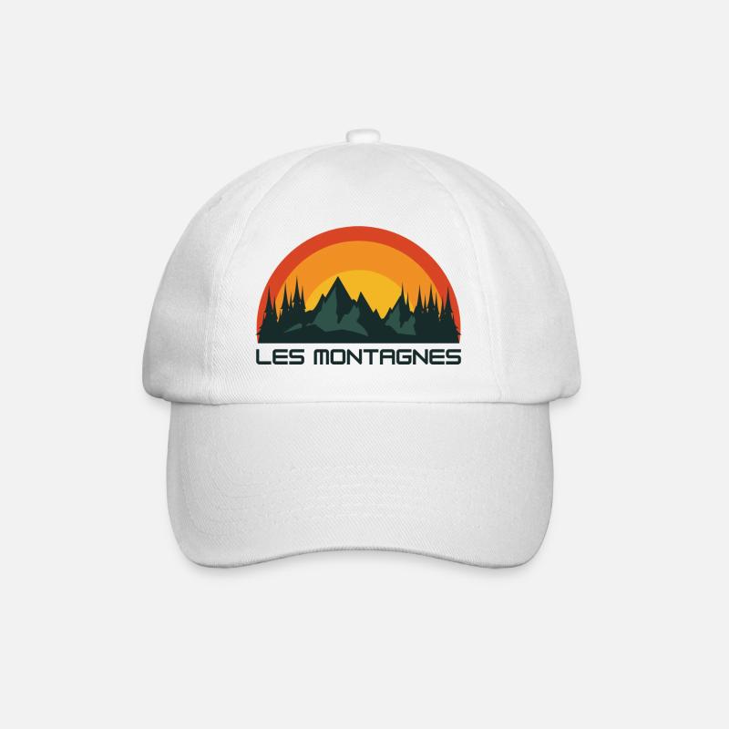 The Mountains. - Baseball Cap - white/white