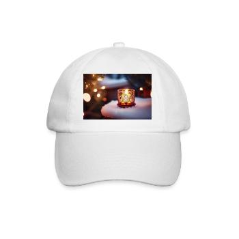 Christmas Candle - Baseball Cap - white/white - Front