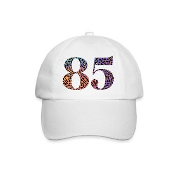 85. Geburtstag Leopard - Baseballkappe - Weiß/Weiß - Vorne