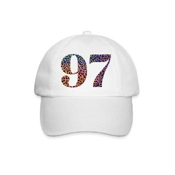 97e anniversaire léopard - Casquette classique - blanc/blanc - Devant