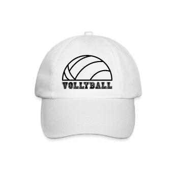 Volleyball ball for volleyball players half volleyball - Baseball Cap - white/white - Front