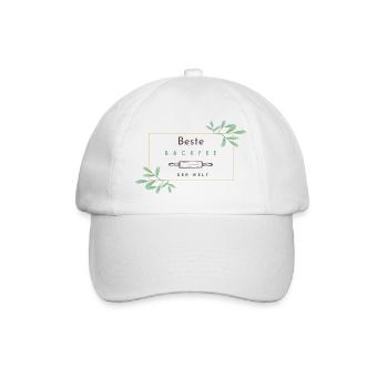 Geschenk für Backfee - Baseballkappe - Weiß/Weiß - Vorne