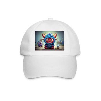 Monster: 4 - Baseballkappe - Weiß/Weiß - Vorne