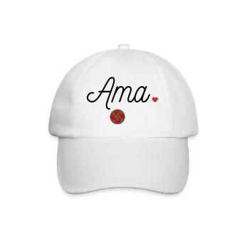 Ama et Lauburu. Maman en Basque - Casquette classique - blanc/blanc - Devant