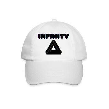 'Infinity' Unendlichkeit - Baseballkappe - Weiß/Weiß - Vorne