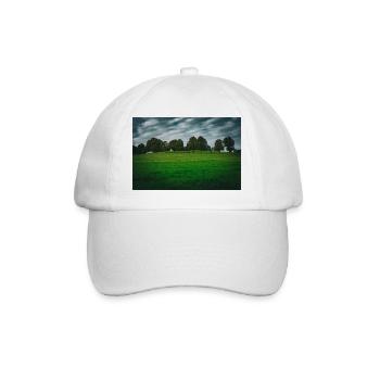 Land and trees - Baseball Cap - white/white - Front