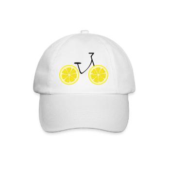 Lemon Bike - Bike Gift Idea - Baseball Cap - white/white - Front