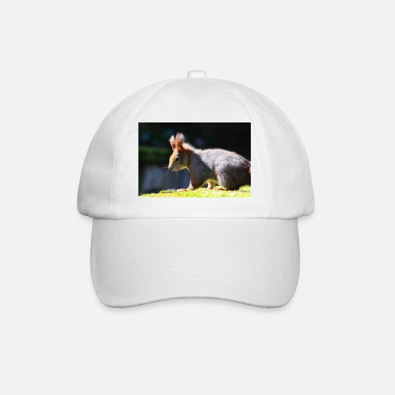 Eichhörnchen, Isibat - Baseballkappe - Weiß/Weiß