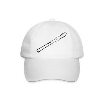 Dessin de flûte - Casquette classique - blanc/blanc - Devant