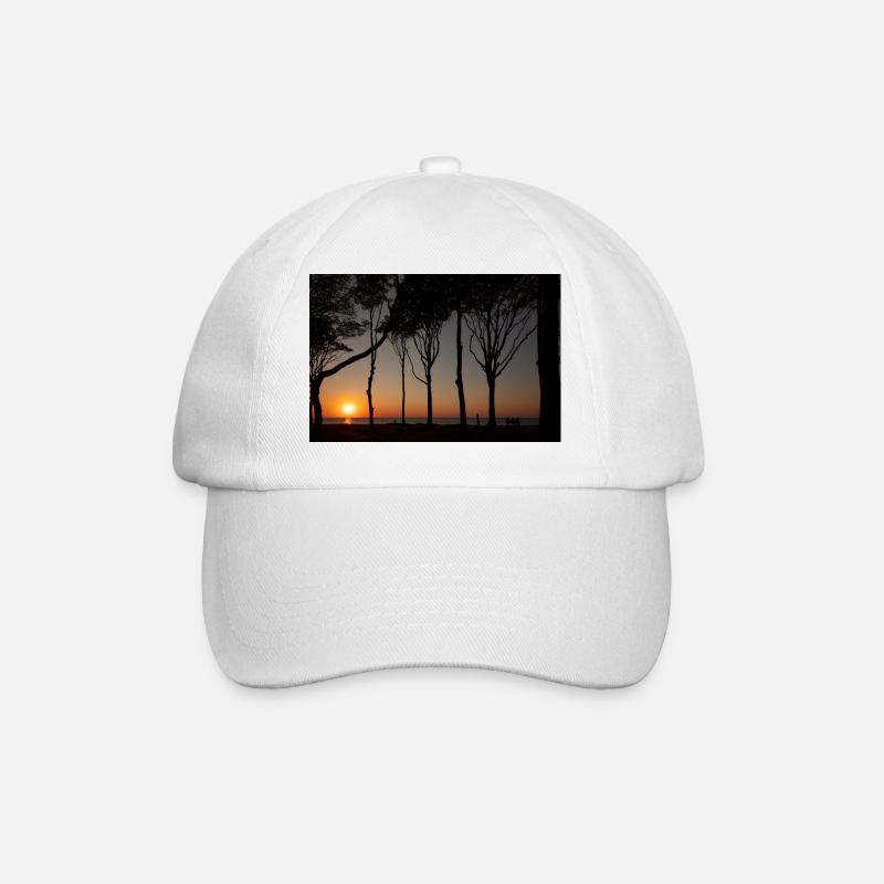 Sonnenuntergang an der Ostsee - Baseballkappe - Weiß/Weiß