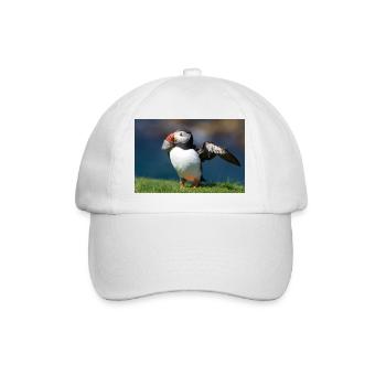 Papageientaucher - Baseballkappe - Weiß/Weiß - Vorne