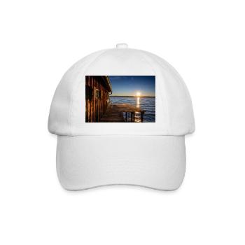 Sonnenaufgang am Ammersee - Baseballkappe - Weiß/Weiß - Vorne