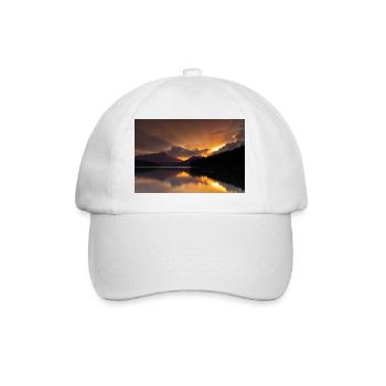 Sunset at Lake Walchensee - Baseball Cap - white/white - Front