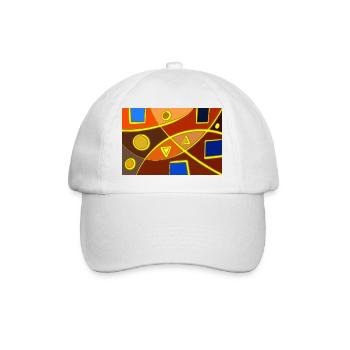 Formen Abstrakt - Baseballkappe - Weiß/Weiß - Vorne