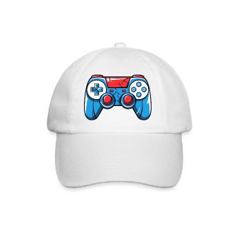 Gamer Controller Logo - Baseballkappe - Weiß/Weiß - Vorne