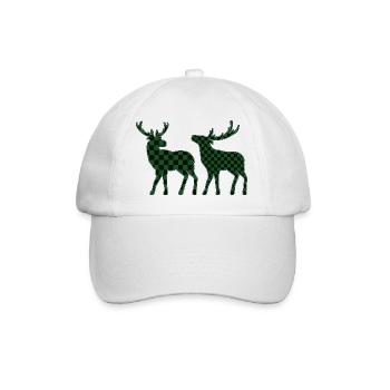 Hirsch - Baseballkappe - Weiß/Weiß - Vorne