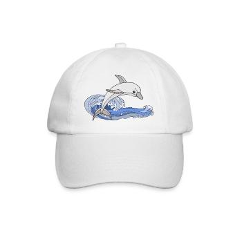 Dolphin - Baseball Cap - white/white - Front