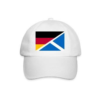 Deutschland Schottland Flagge - Baseballkappe - Weiß/Weiß - Vorne
